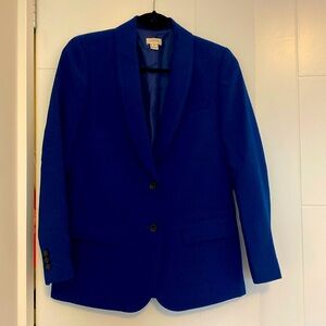 J. Crew cobalt blue long blazer size 0